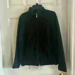 Women’s, small, minimalist all black stretchy fitted Eddie Bauer jacket